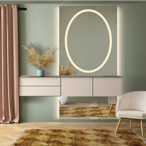 Lustro do toaletki w dwóch częściach z podświetleniem - LUMINA GLAM LED